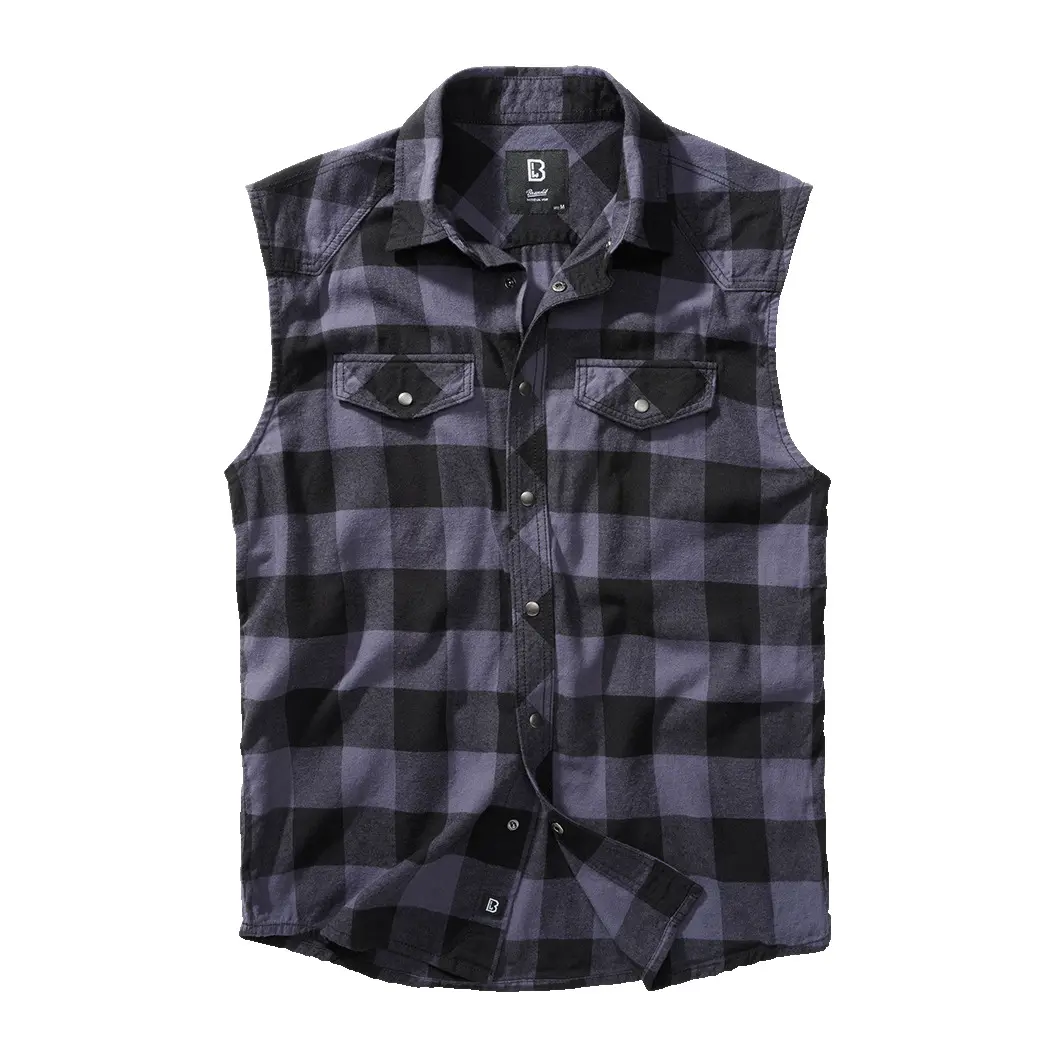Camicia a quadri senza maniche
