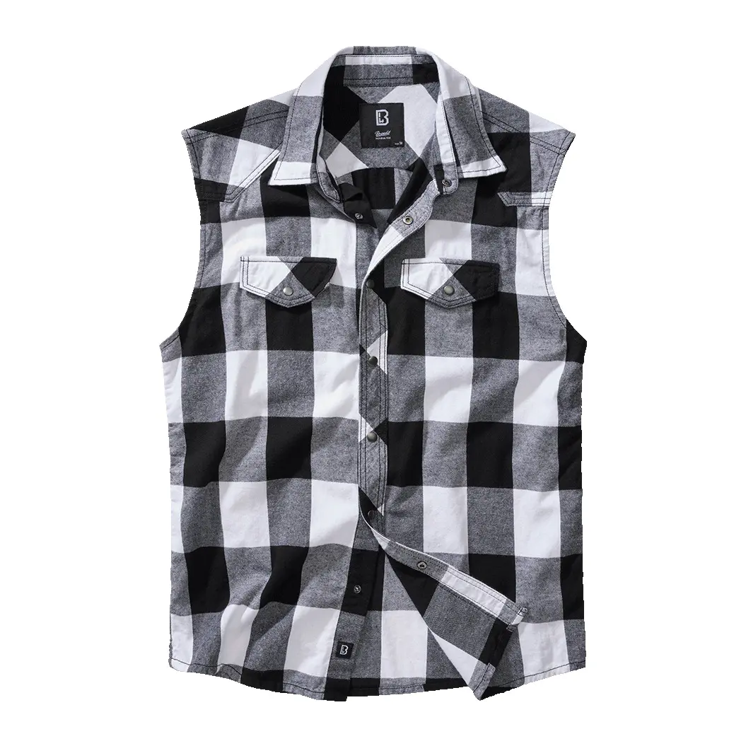 Gingham sleeveless shirt Brandit