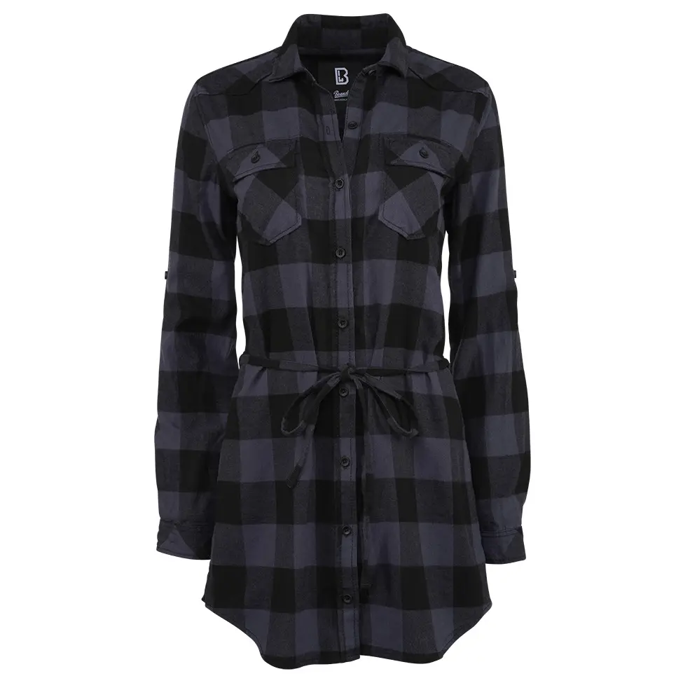 Hemdkleid langarm Damen Brandit Lucy