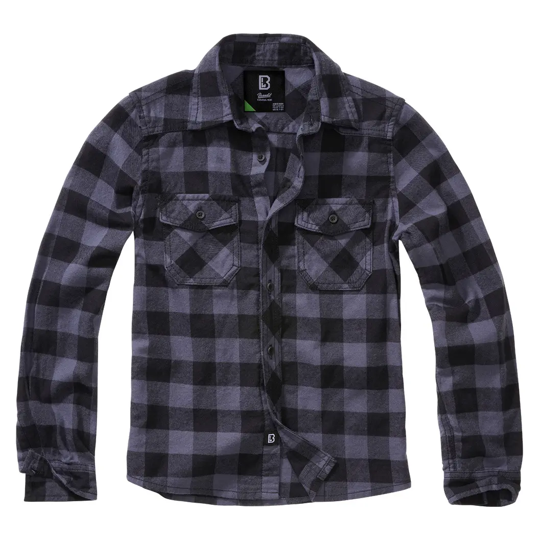 Camicia a quadri a maniche lunghe per bambini Brandit