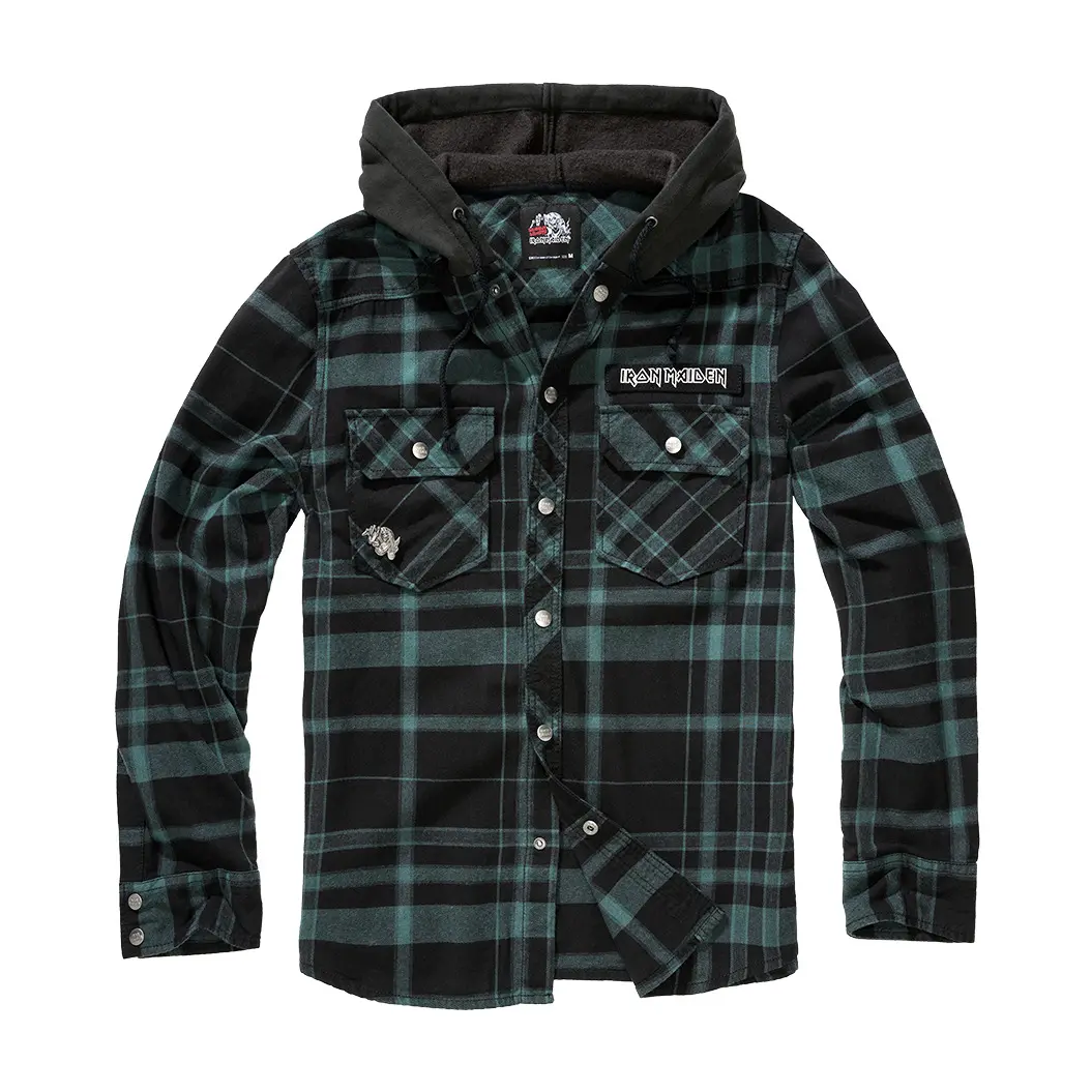 Camicia a quadri con cappuccio Brandit Iron Maiden Eddy