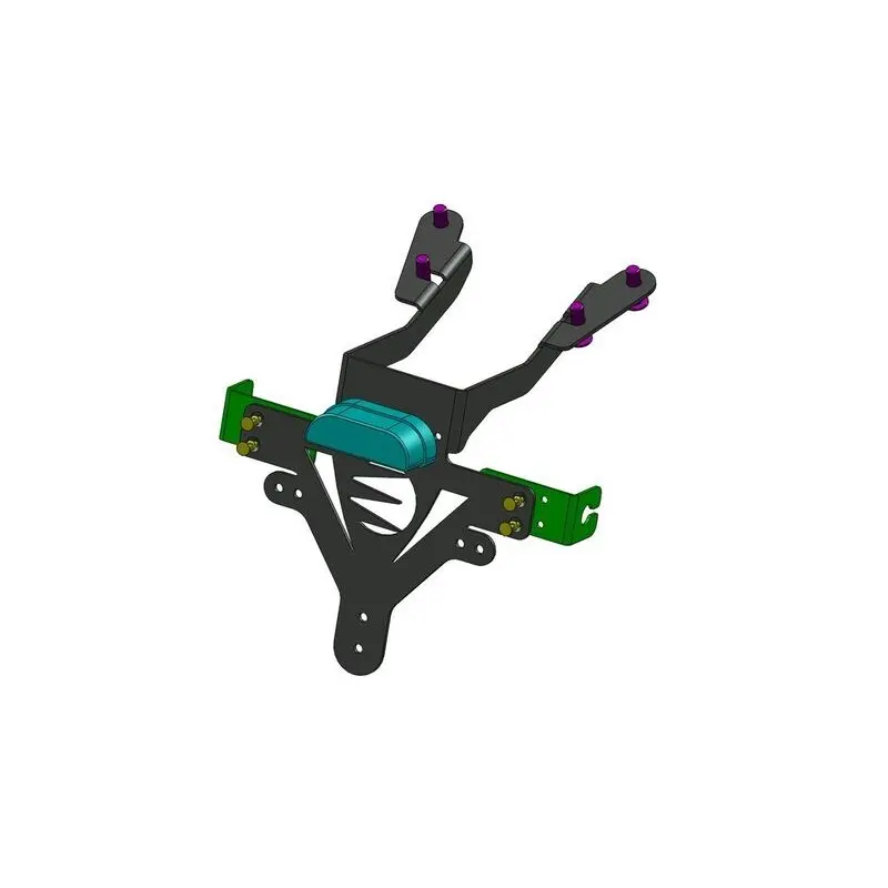 Kennzeichenhalter Brazoline Yamaha T Max 530 2017 - Farbe: Grau