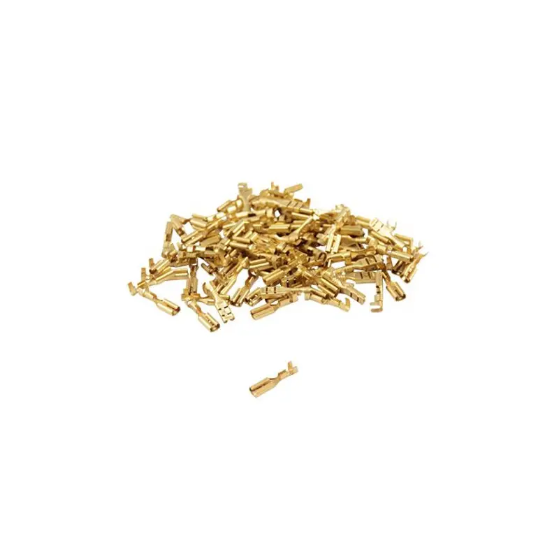Sachet de 100 cosses plate laiton femelle Brazoline