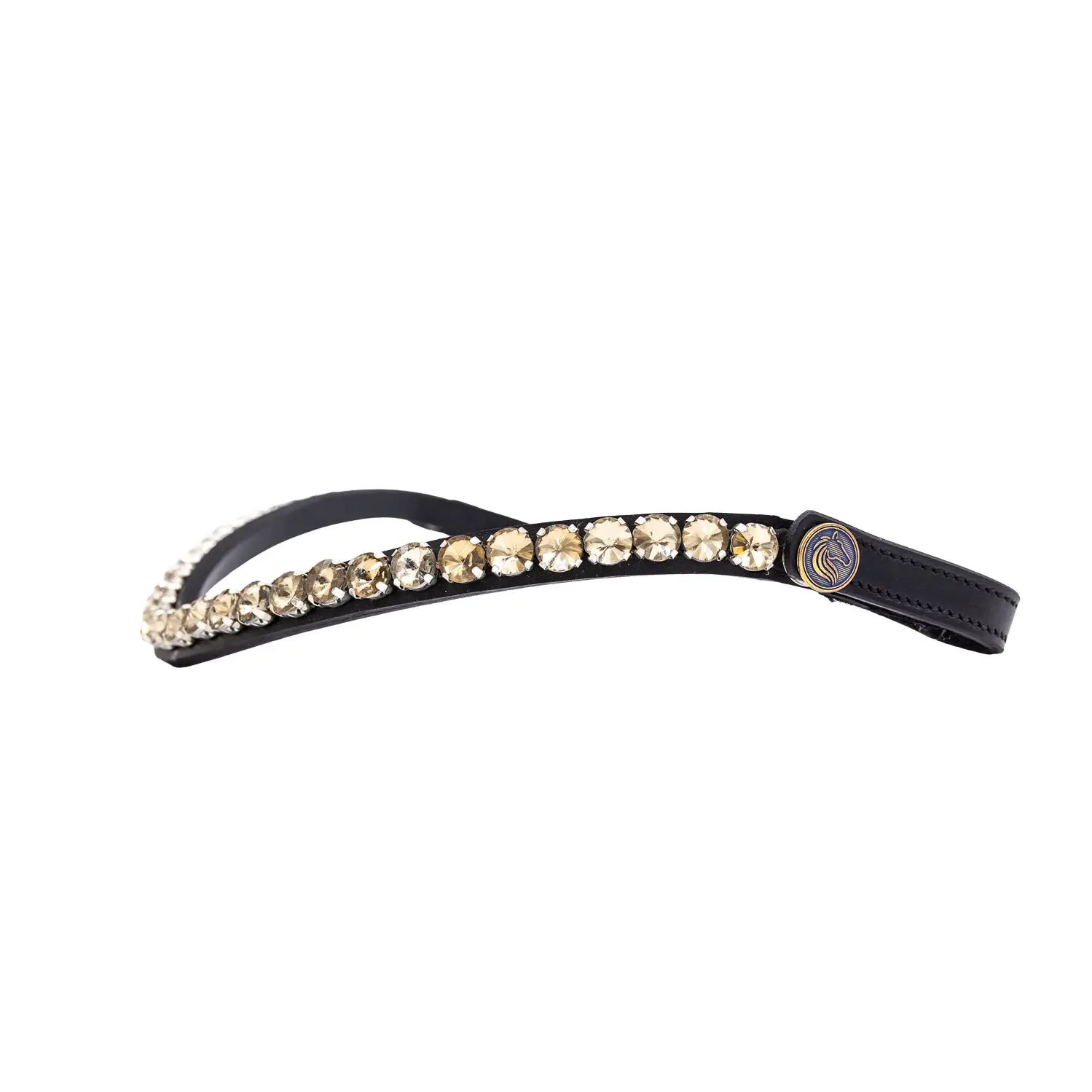 Champagne patterned browband for horse Bridlery