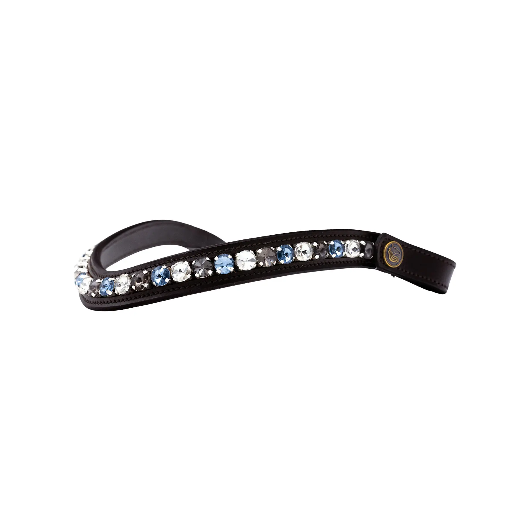 Crystal blue browband for horse Bridlery