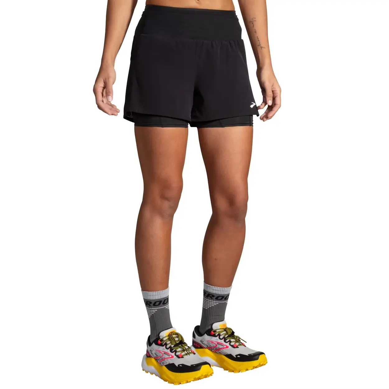Dames 2-in-1 shorts Brooks High Point 2.0 3 "