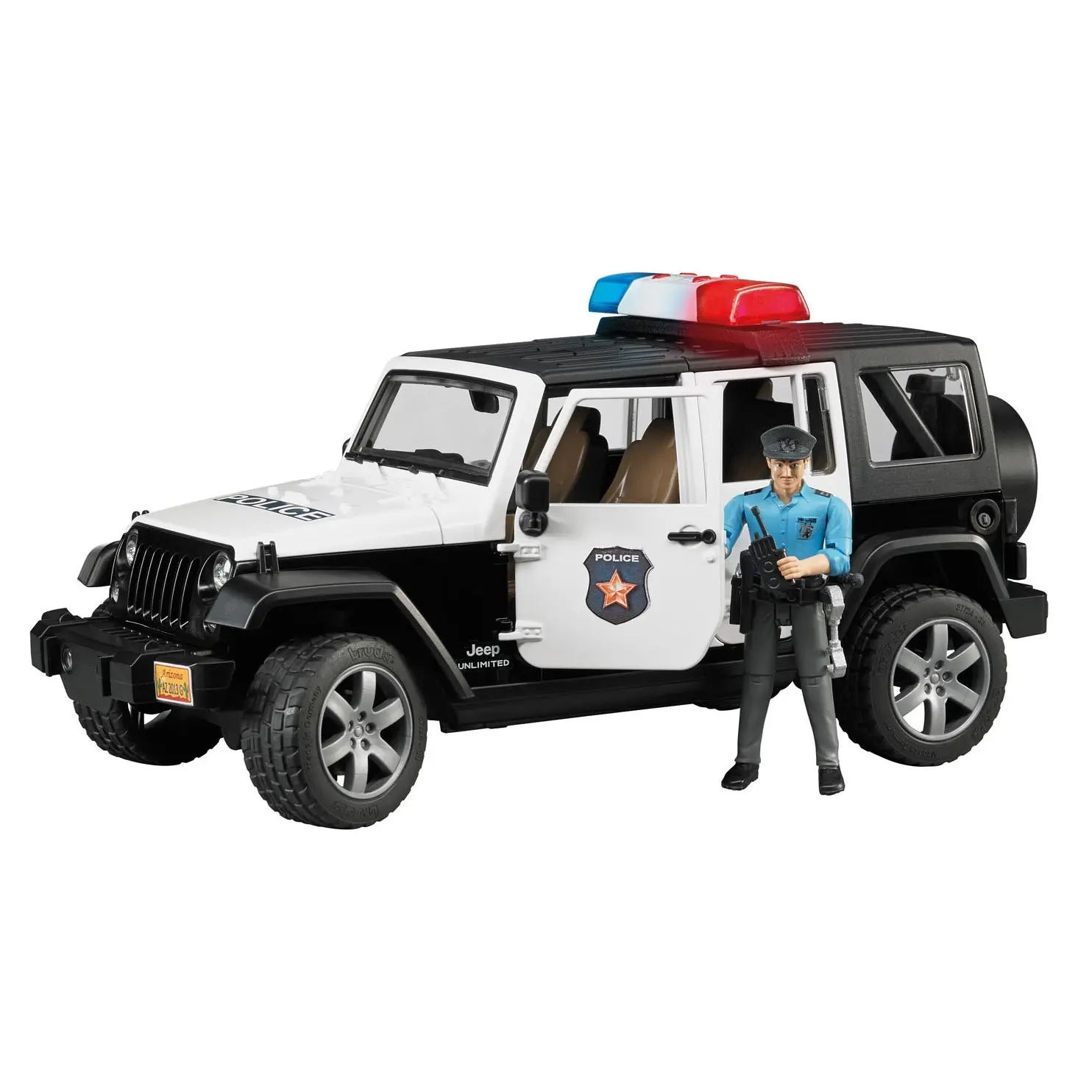 Auto-Spiele - jeep wrangler unlimited rubicon polizeifahrzeug und polizist Bruder