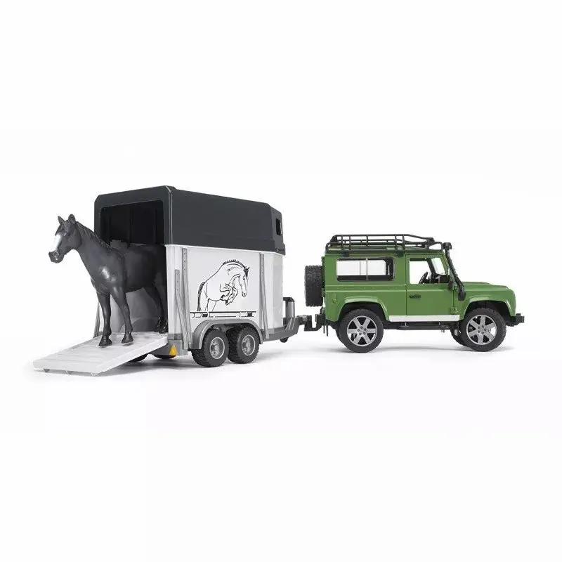 Autospiele - land rover defender, Pferdeanhänger+1 Pferd Bruder