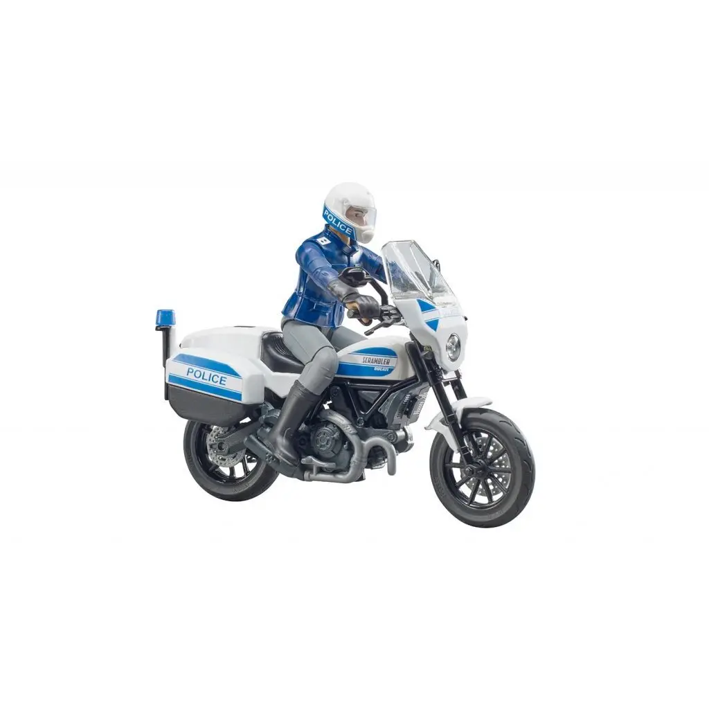 Figurine - Scrambler Ducati moto de police Bruder Figurine - Scrambler Ducati moto de police Bruder