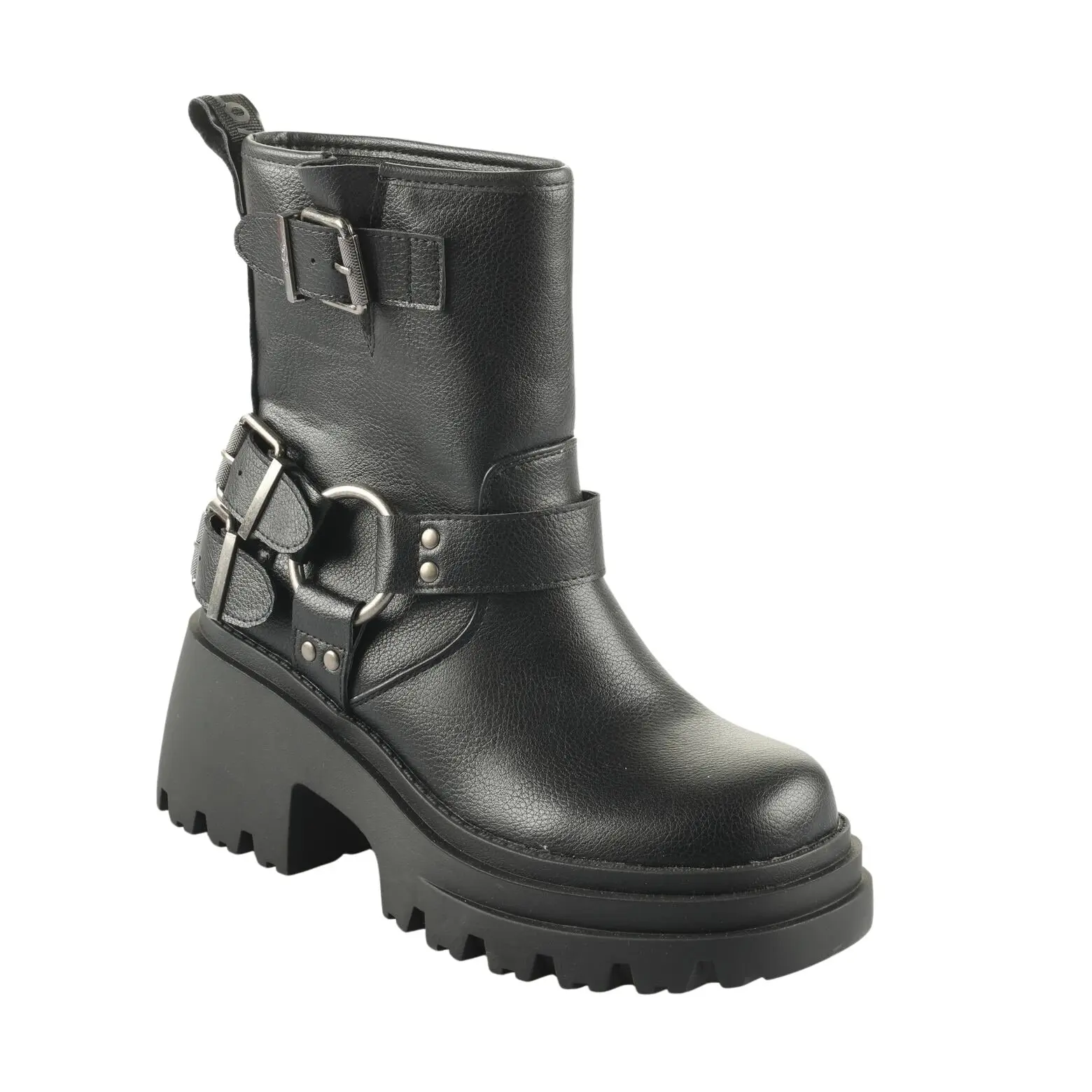 Scarponcini da donna Buffalo Bravr Biker Lo
