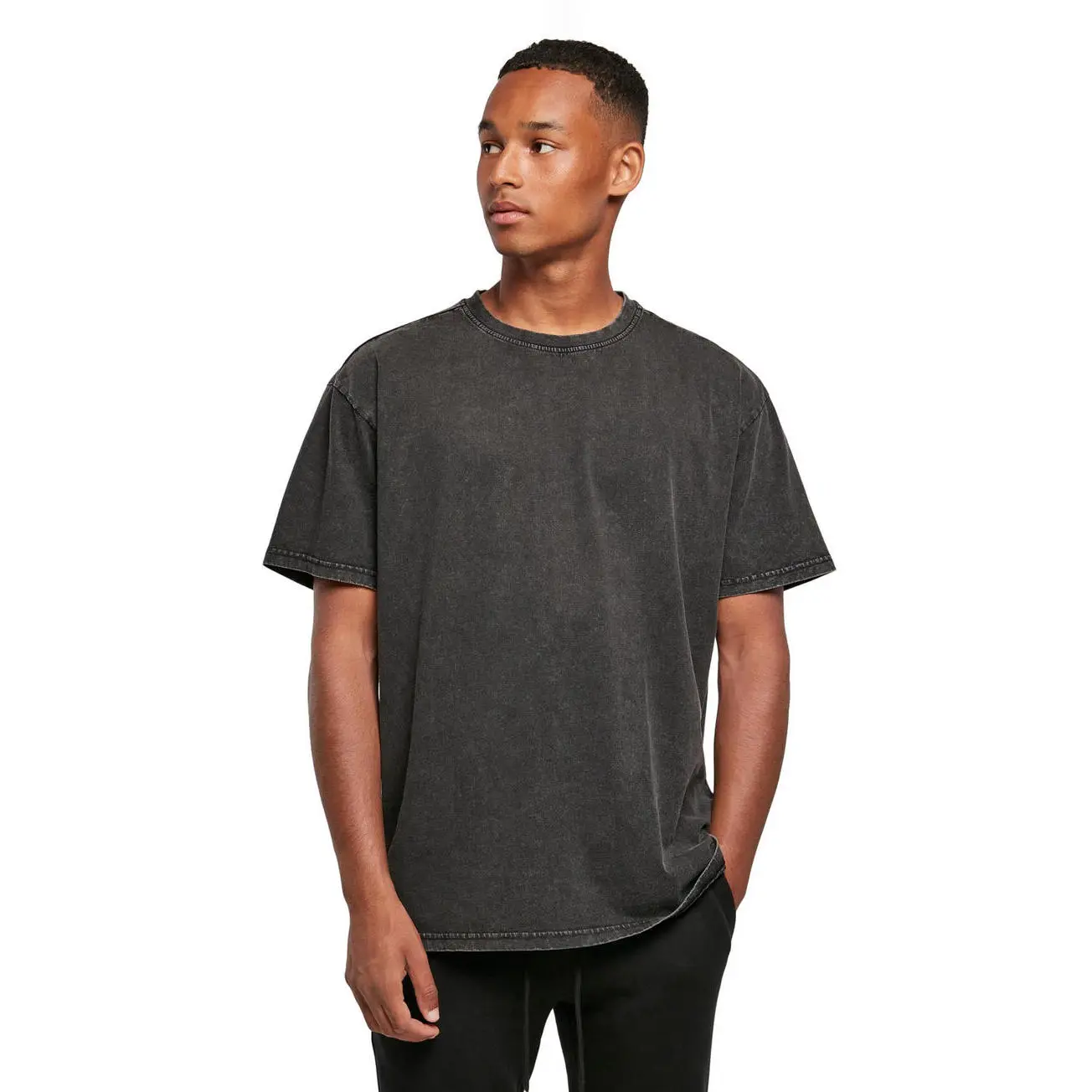 Dunkel gewaschenes Oversize-T-Shirt Build Your Brand Acid