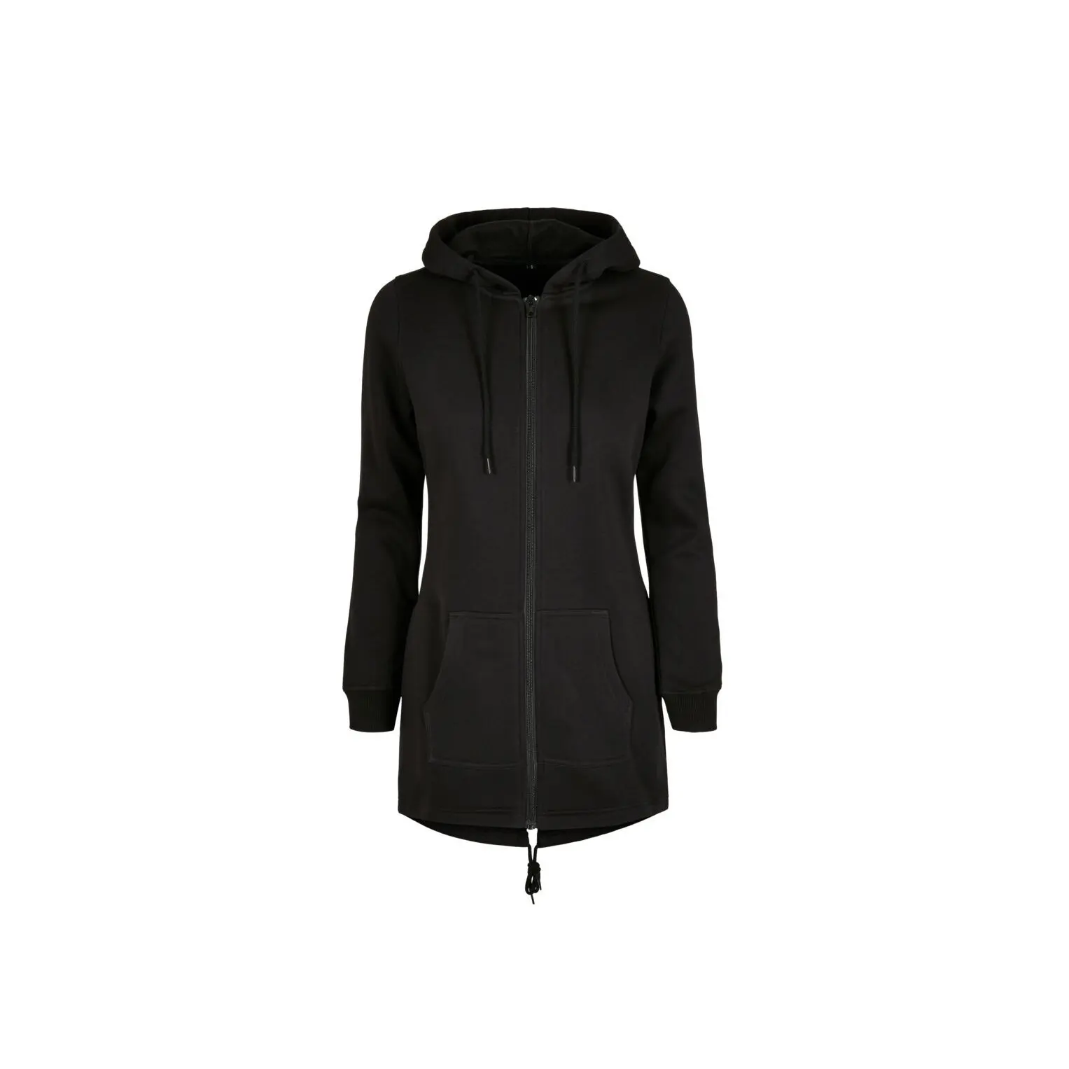 Felpa con cappuccio lungo con zip donna Build Your Brand