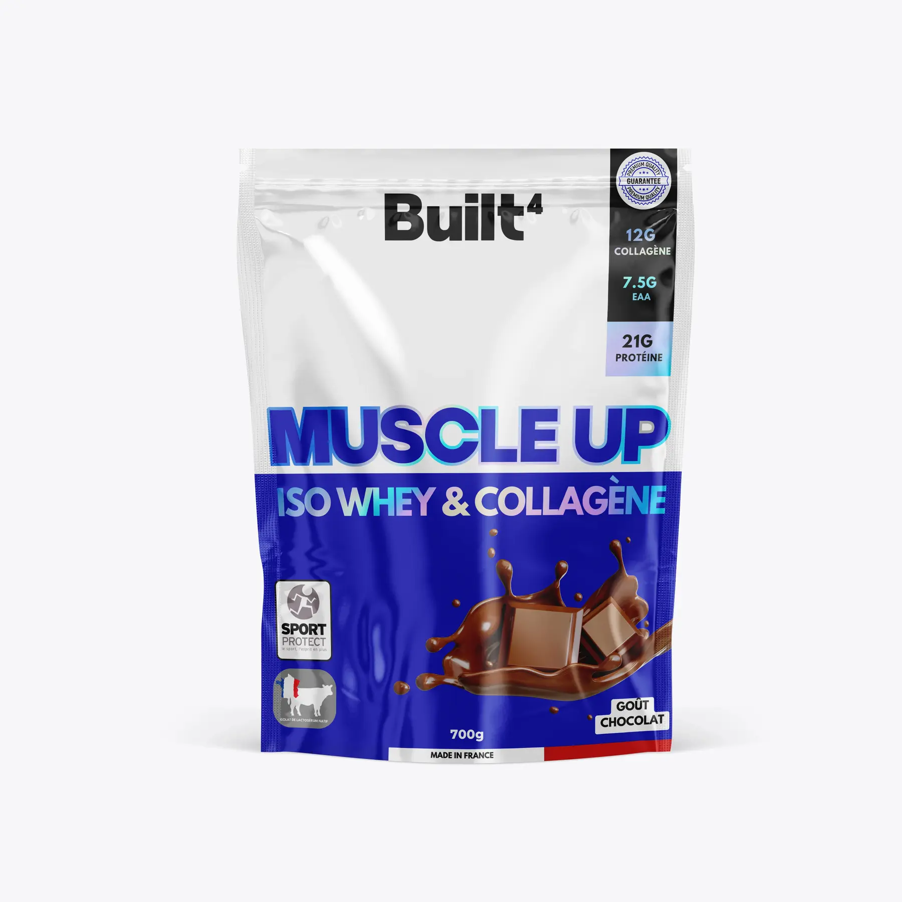 Collageenpeptiden 10 dosis BUILT4 Muscle Up Bonheur au chocolat