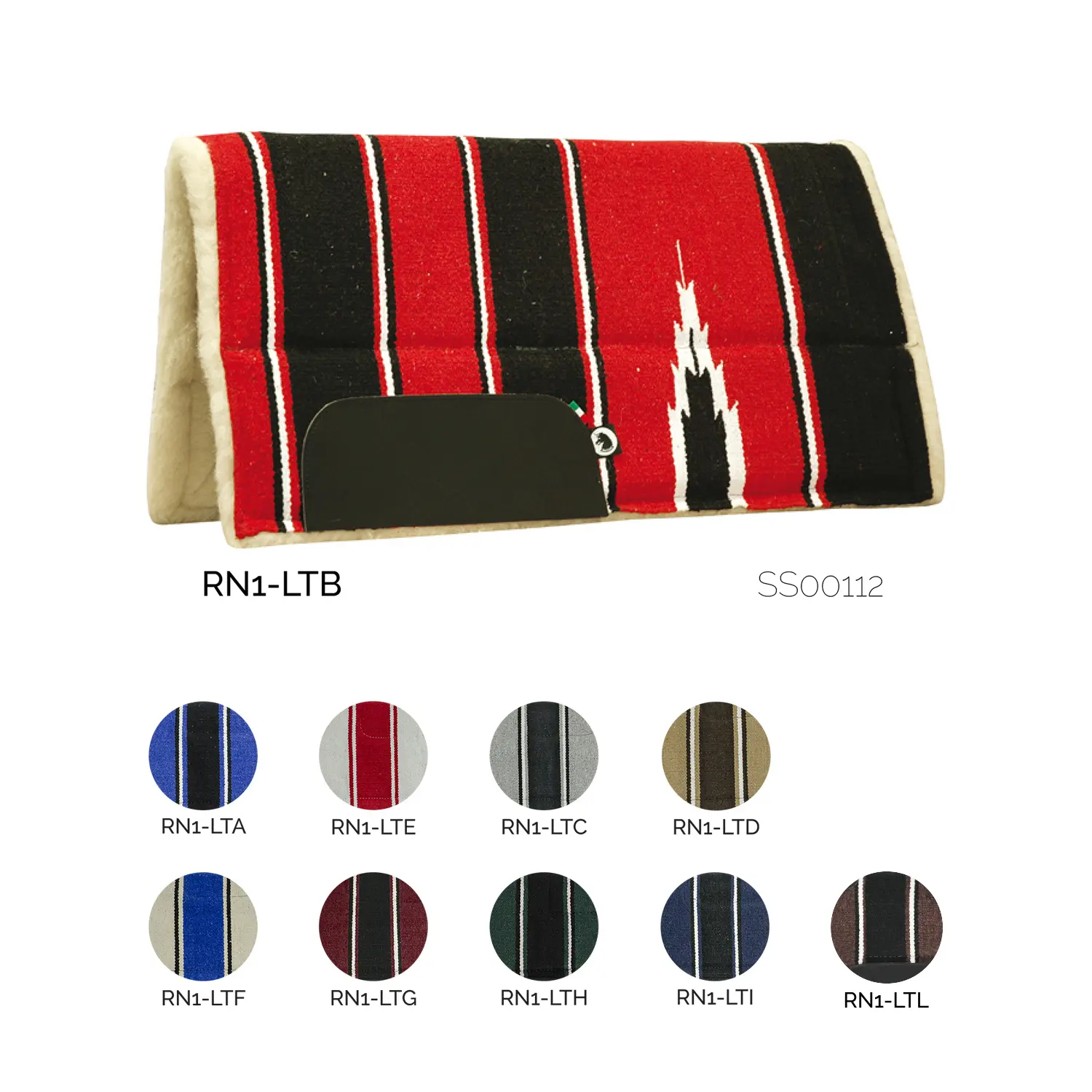 Wool western saddle pad for horse Burioni Navajo Pony