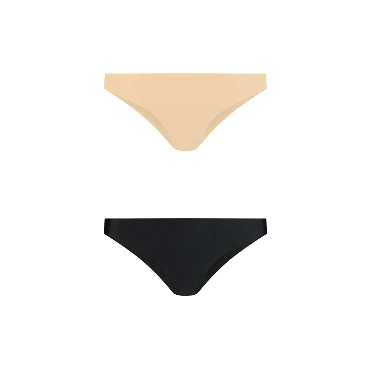 Bye Bra Women's Beige Invisible Brazilian Briefs For (X2)