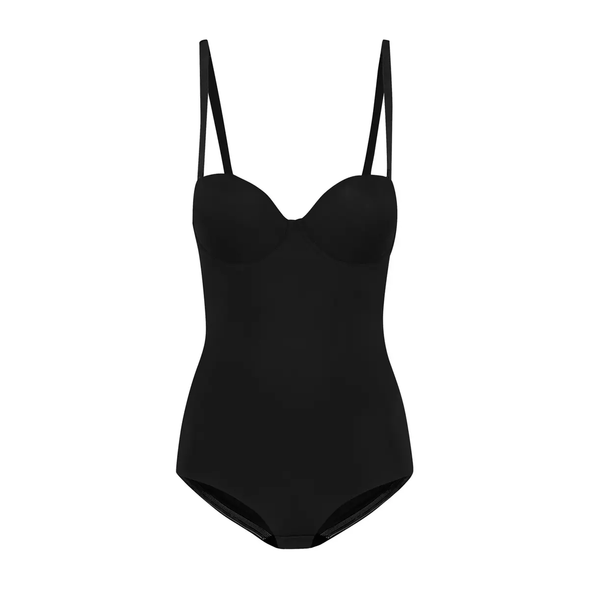 Bye Bra Women's Noir Padded Support Bodysuit For