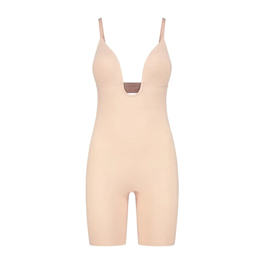 Bye Bra Damen Beige V-Ausschnitt Bodys Für