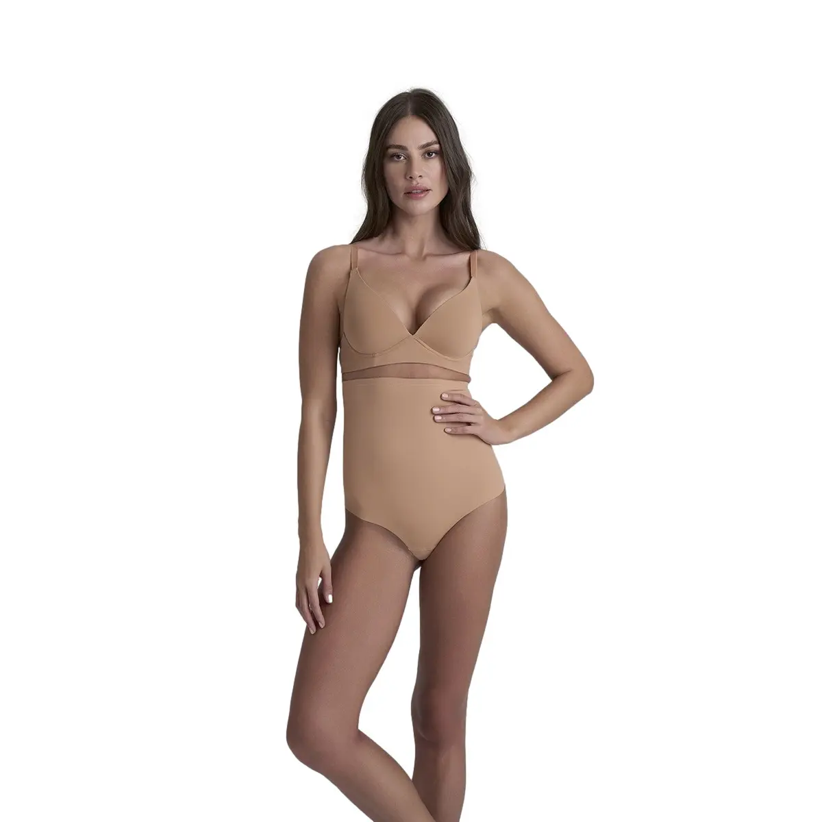 Bye Bra Women's Beige Shaping Knickers For High Waist