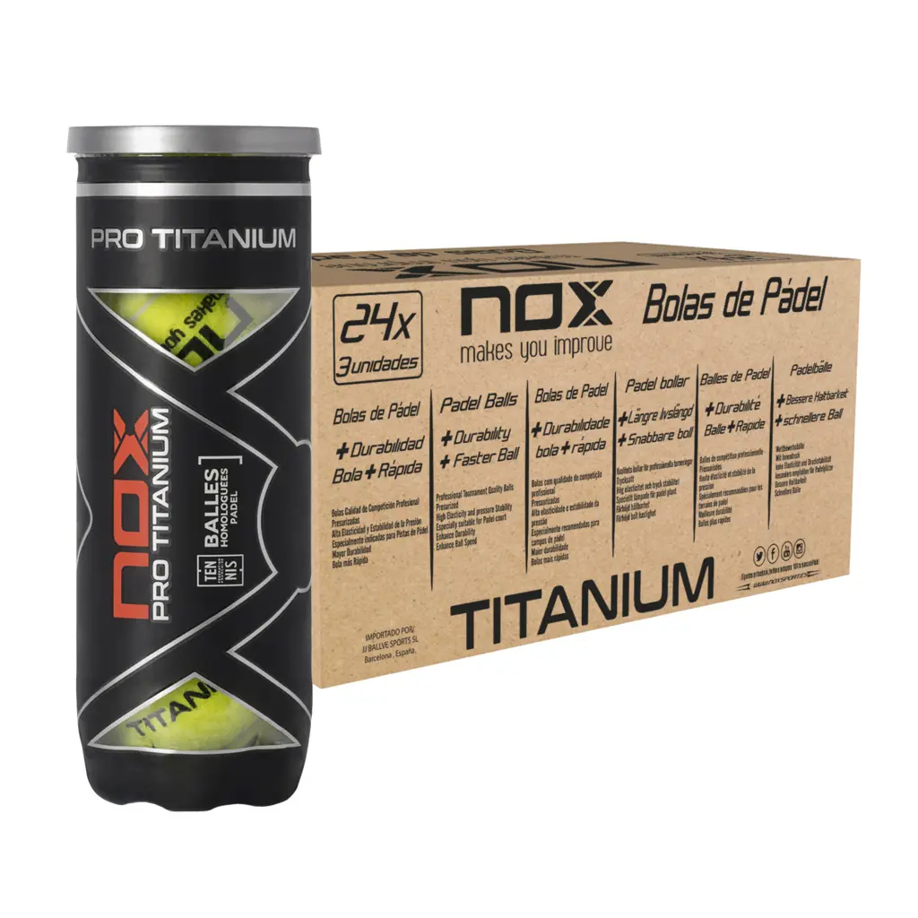 Karton mit 24 Tuben zu je 3 Bällen Pro Titanium