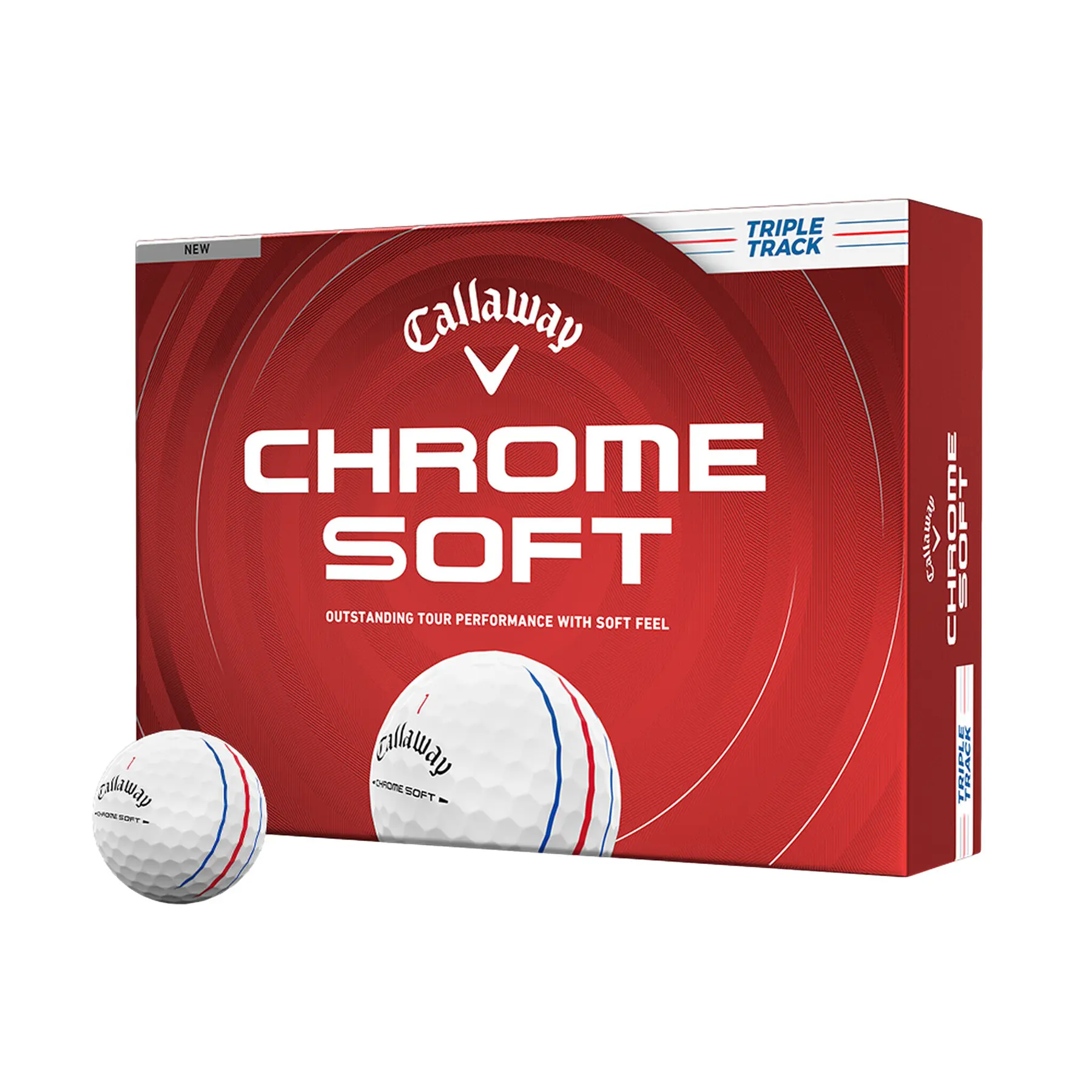 Callaway Chrome Soft Triple Track Golfball 12Er Weiss Größe 12 - Image 2