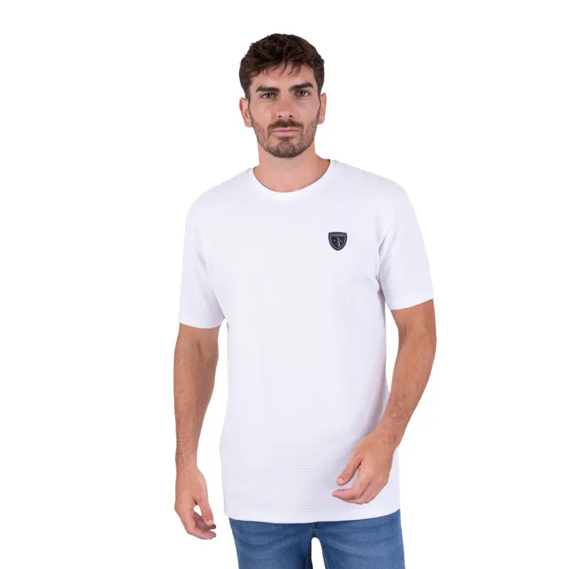 Waffelstruktur T-Shirt Camberabero