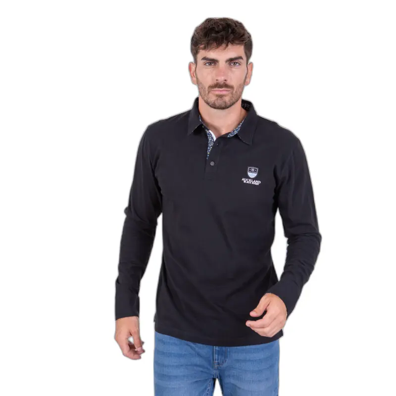 Polo a maniche lunghe con toppe ai gomiti Camberabero