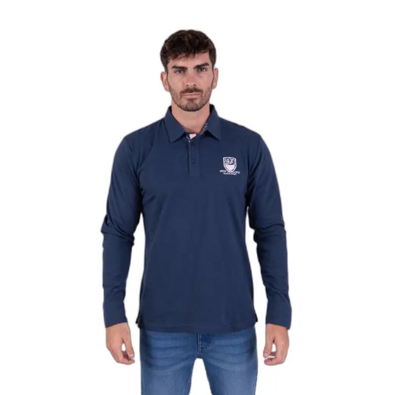Polo a maniche lunghe con toppe a contrasto Camberabero