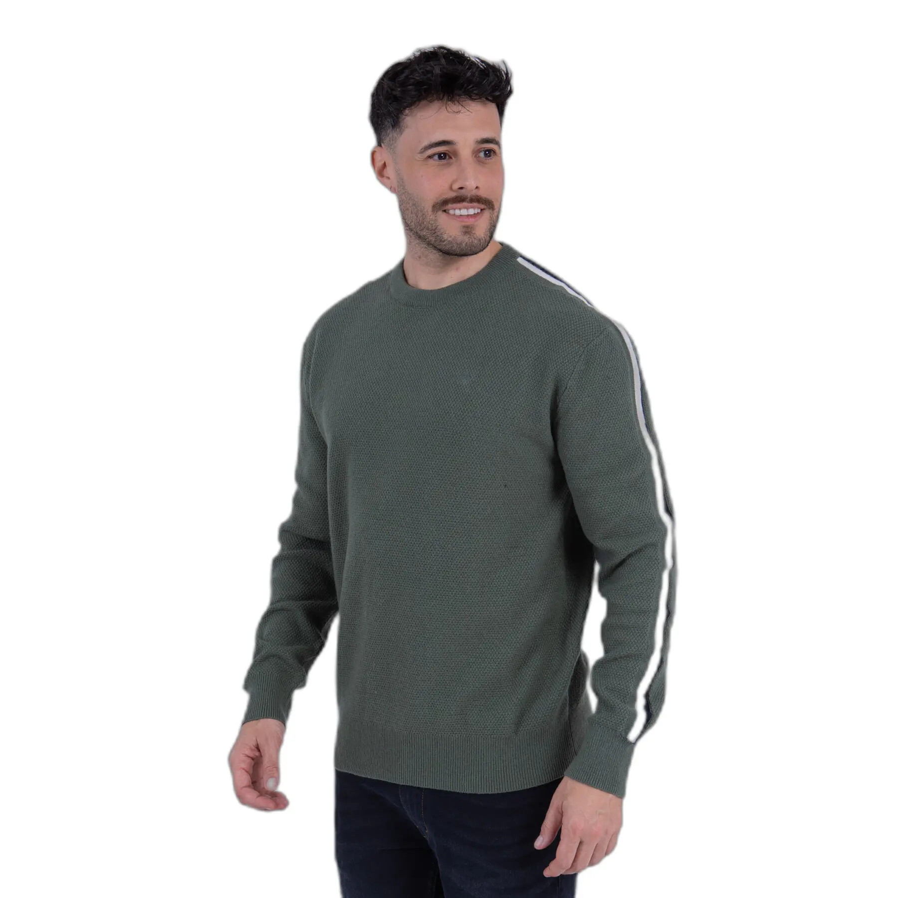 Pull mit Rundhalsausschnitt und Streifen Camberabero