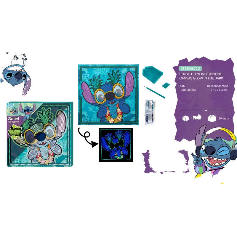 Papier kraft diamantfarbe Canenco Disney Stitch