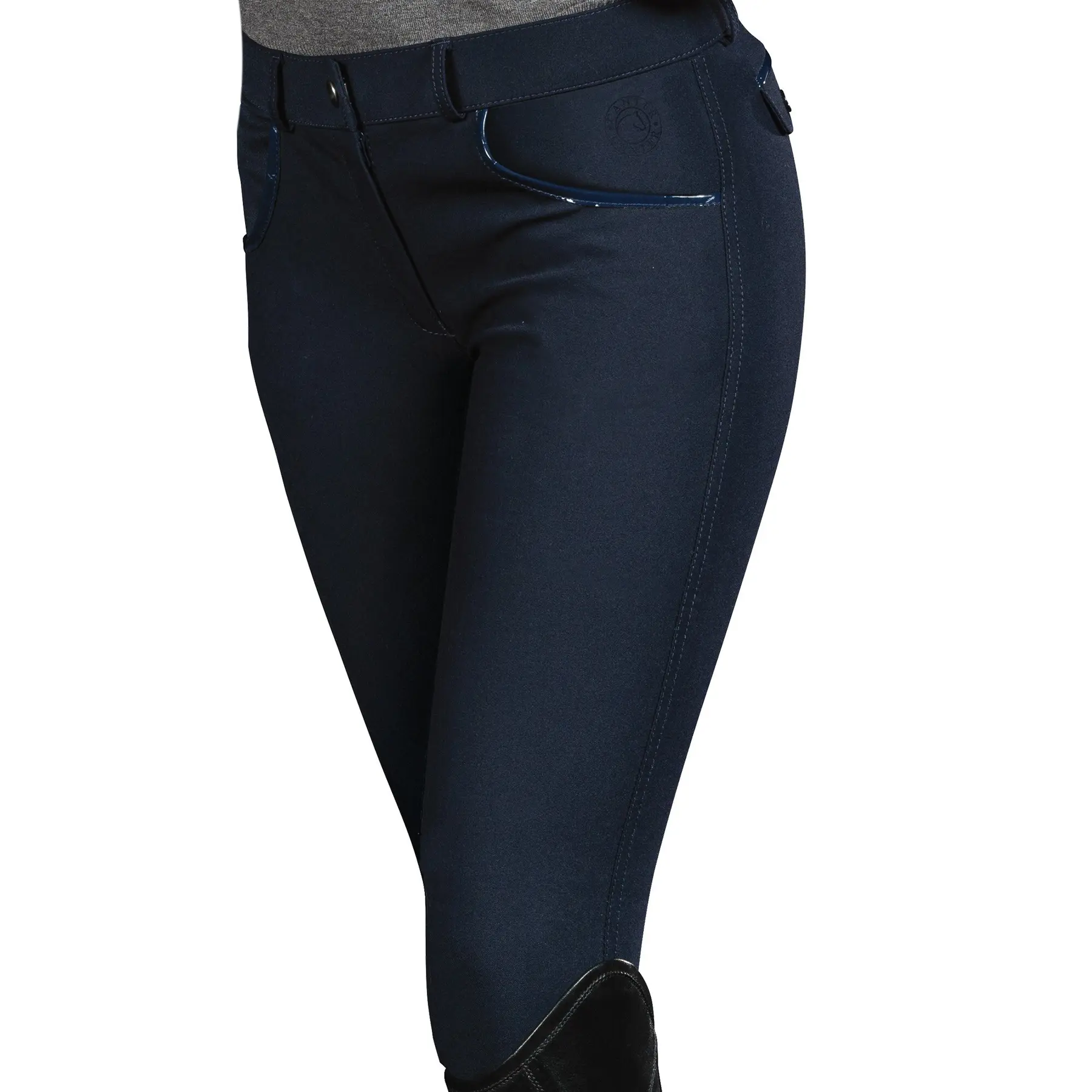 Reitturnierhose Kind Mid Grip Canter Cassis