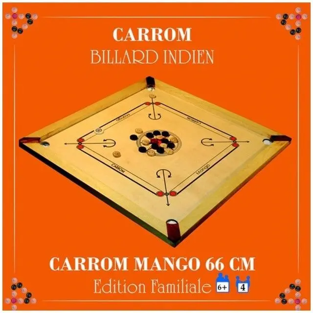 Gesellschaftsspiele Carrom art Mango