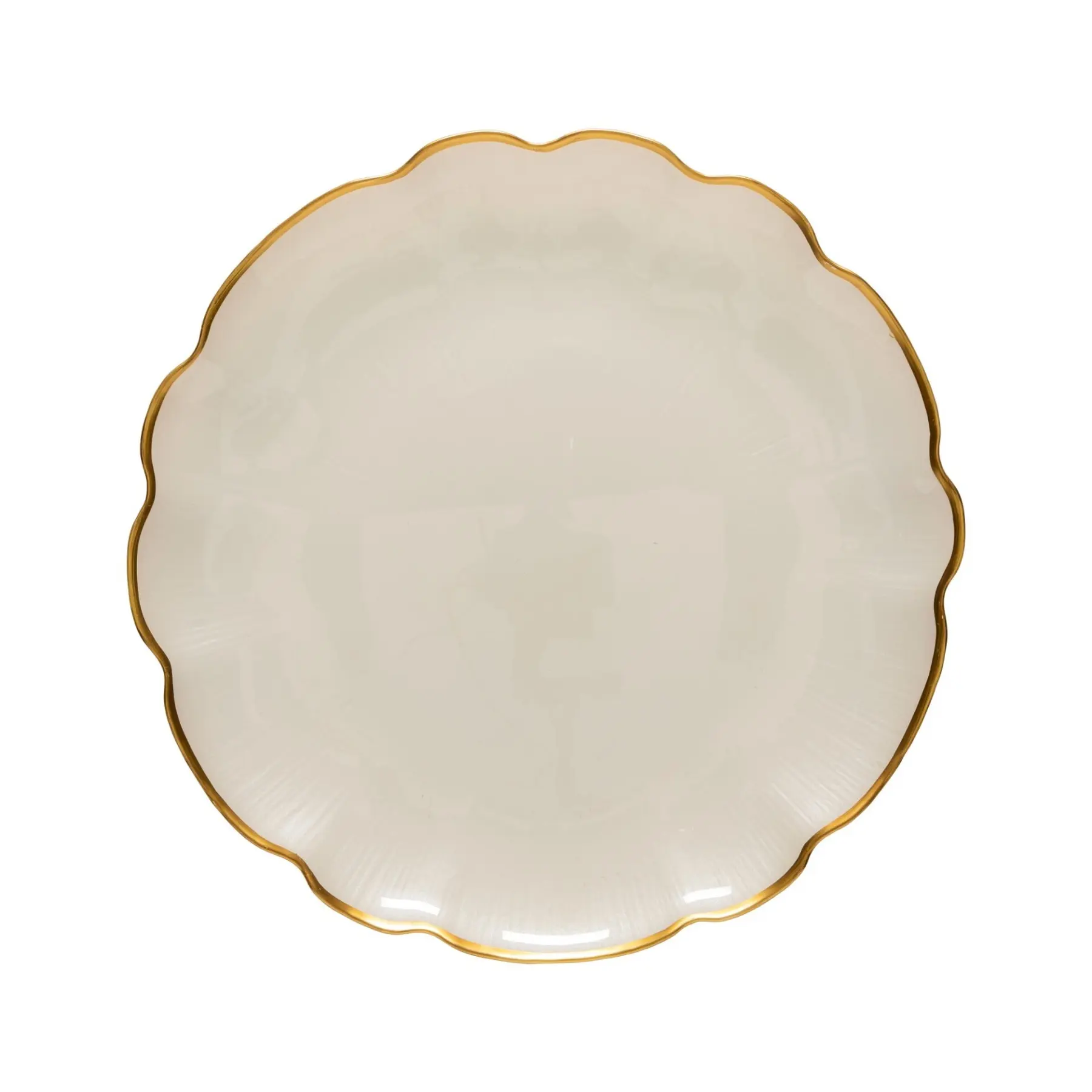 Assiette de présentation en verre avec filet doré Costa Nova Francesca (x6)