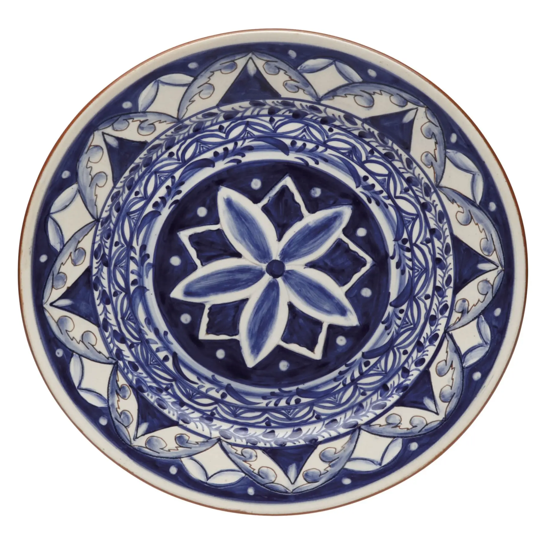 Plat rond Costa Nova Alentejo Terracotta Plat rond Costa Nova Alentejo Terracotta