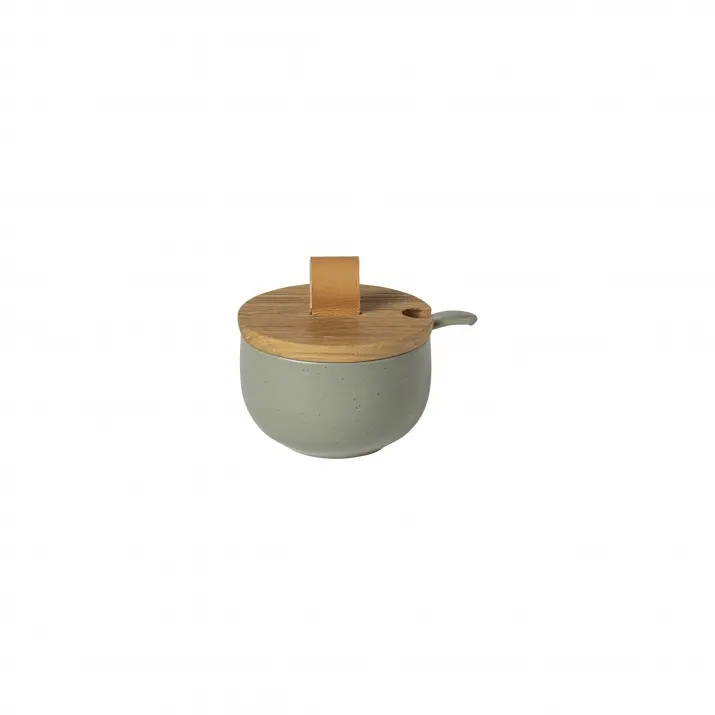 Sucrier avec couvercle en bois et cuillère Costa Nova Pacifica Sucrier avec couvercle en bois et cuillère Costa Nova Pacifica