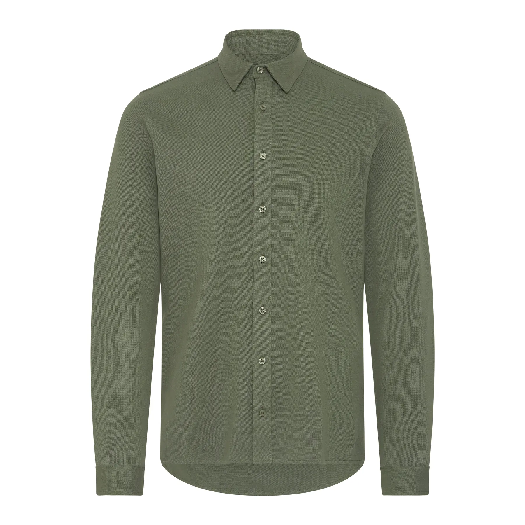 Camicia in piqué a maniche lunghe in jersey Casual Friday Arthur BU