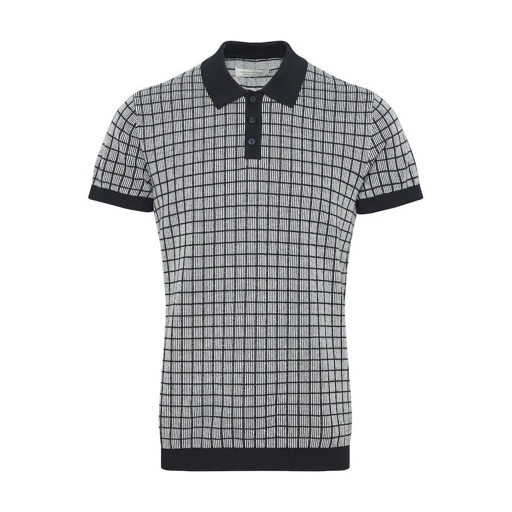 Geometrisches Strick-Polo Casual Friday Walter