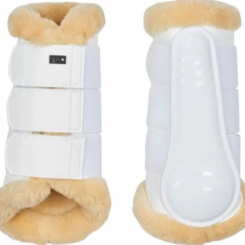 Closed horse gaiters with faux fur Catago
