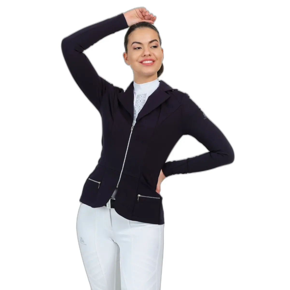 Giacca da equitazione tecnologia seconda pelle donna Cavalliera Zip chic