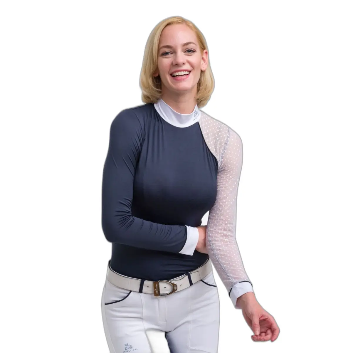 Polo da equitazione a maniche lunghe da donna Cavalliera Modern