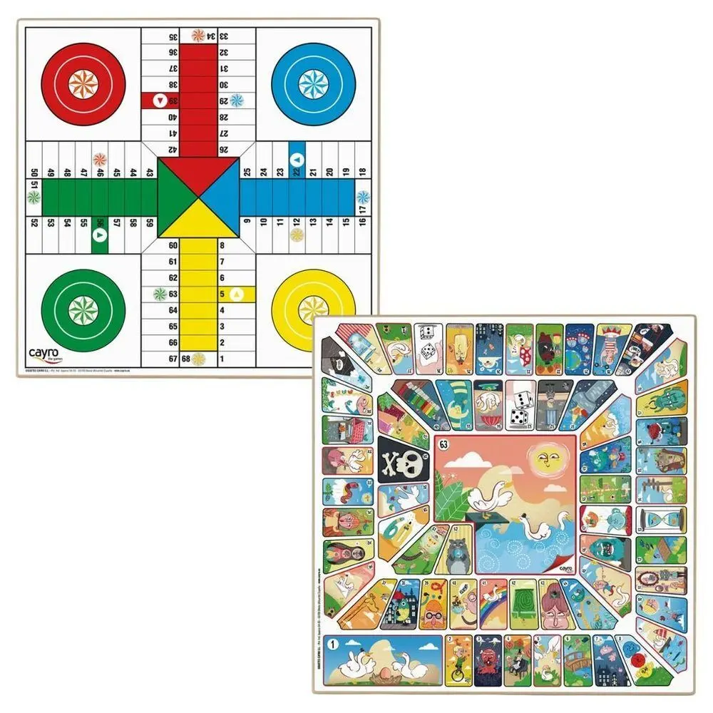 Jeux de société parcheesi en bois et plateau à oies Cayro Jeux de société parcheesi en bois et plateau à oies Cayro