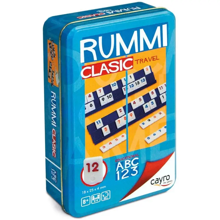 Gesellschaftsspiele in einer Metallbox Cayro Rummi
