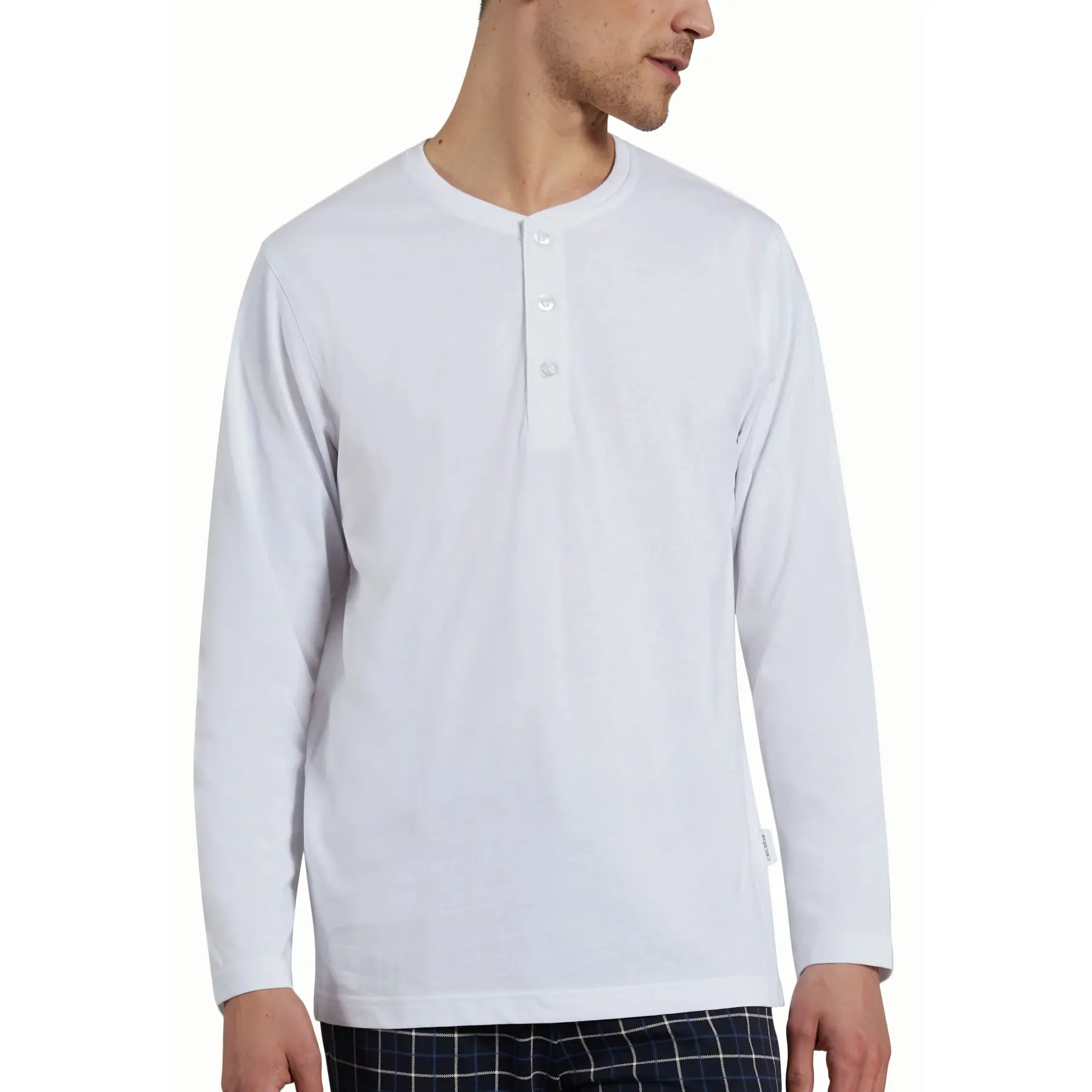 Einfarbiges Langarm-T-Shirt Ceceba