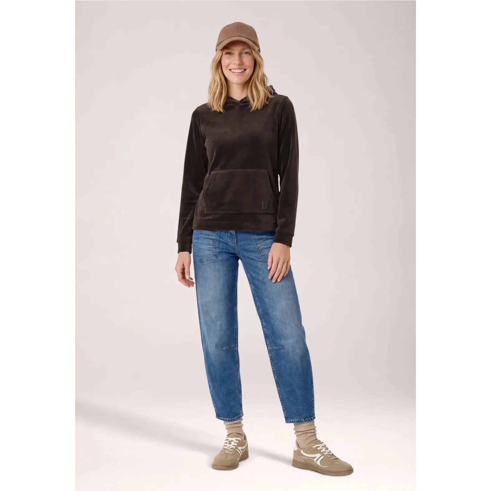 Felpa con cappuccio da donna Cecil Tos Solid Cord