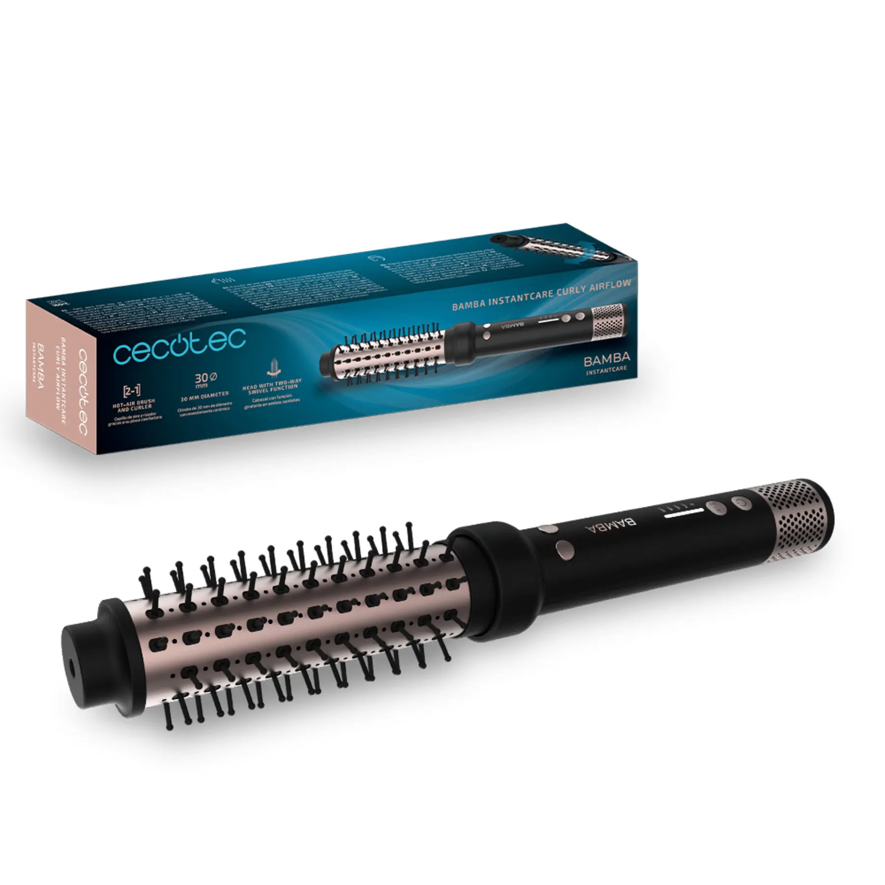 Haarbürste Cecotec Bamba InstantCare Curly AirFlow