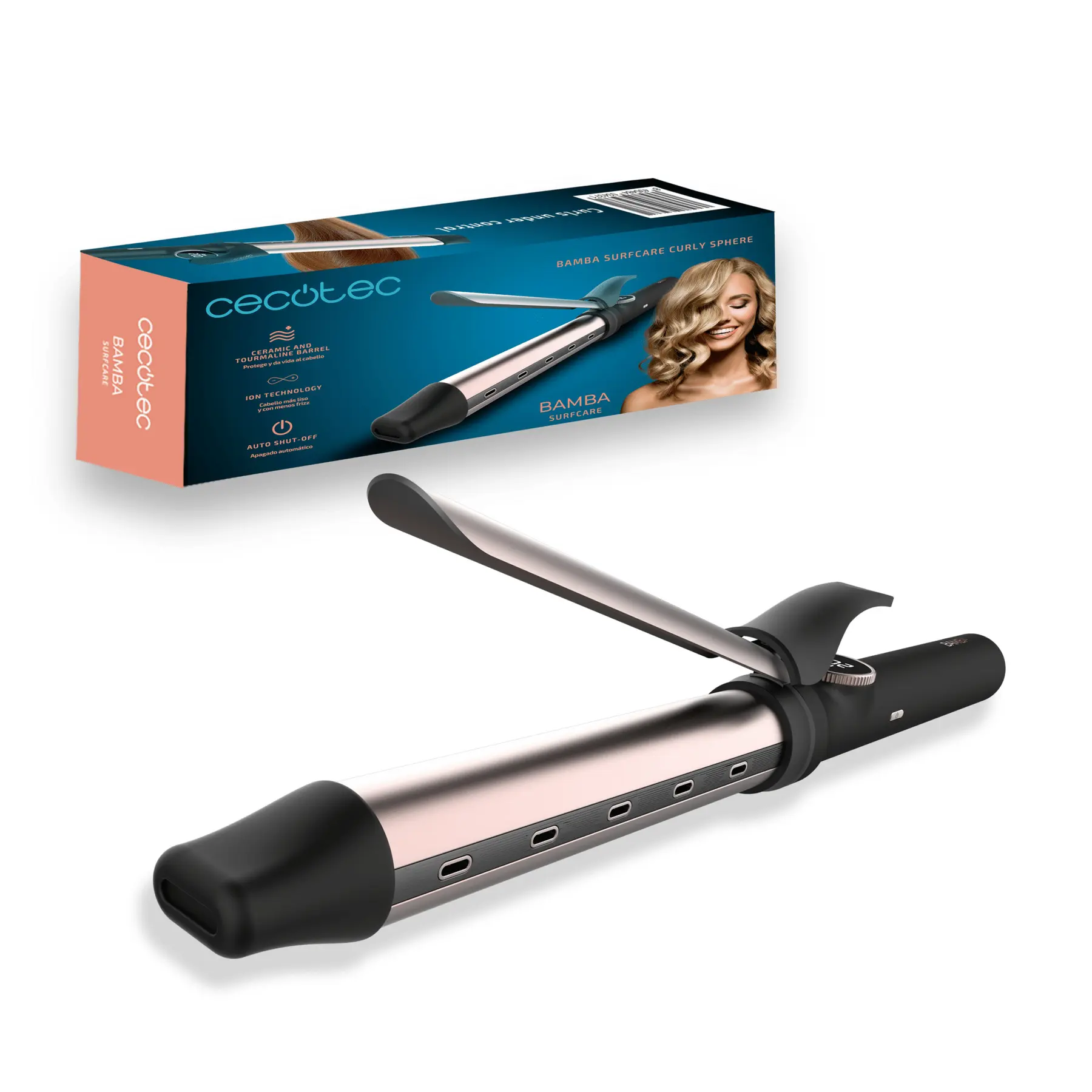 Lockenstab Cecotec Bamba Surfcare Clip Curly