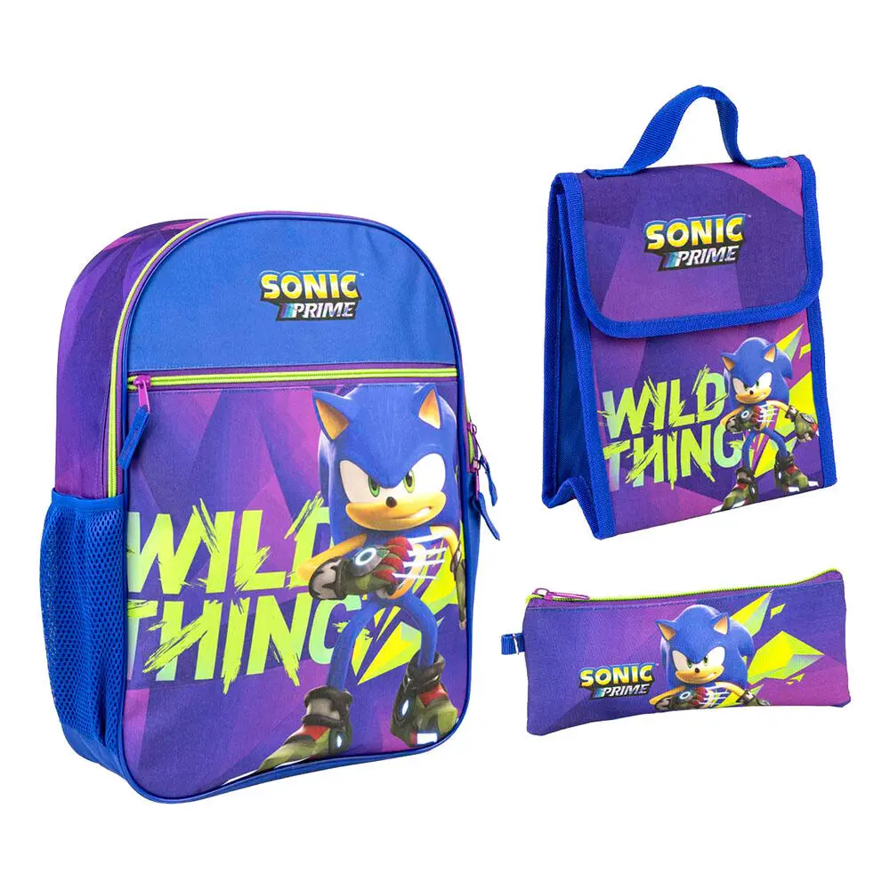 Federmäppchen + Rucksack + Lunchbox Cerda Sonic Prime