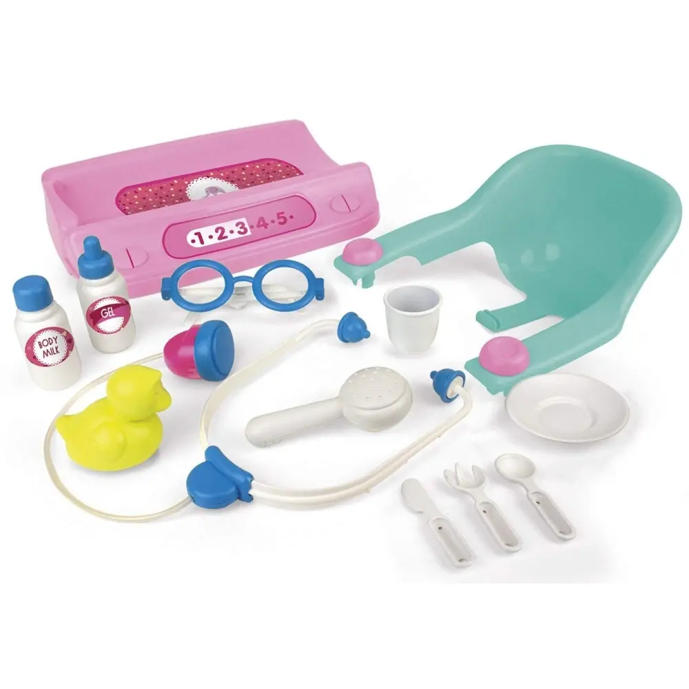 Poupée et changeur de bain 3 en 1 Chicos