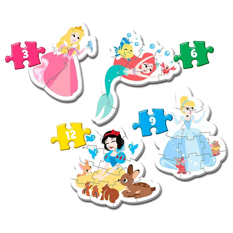 Puzzle mit 3-6-9-12 Teilen Clementoni Princesse Mon premier