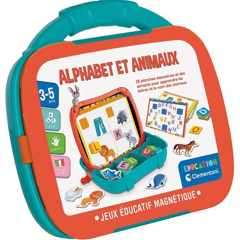 Clementoni Multicolore Jeu De Réflexion Mallette Lettres Animaux - Image 4