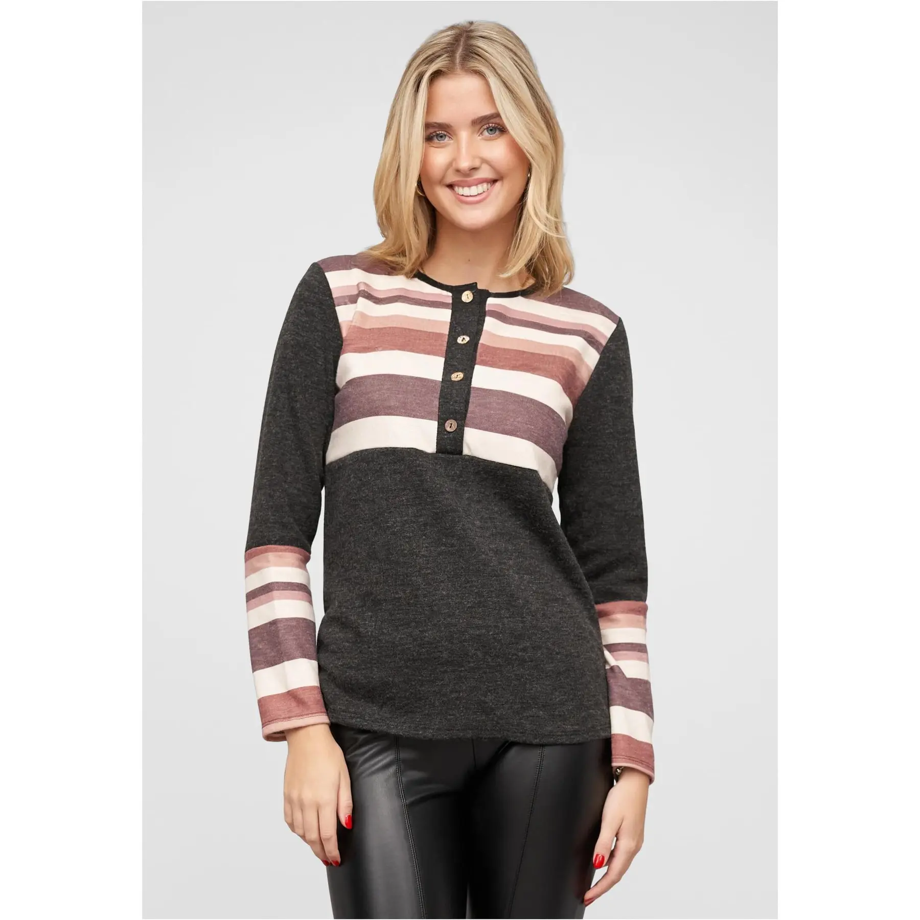 Damen-Sweatshirt mit Knöpfen Cloud5ive